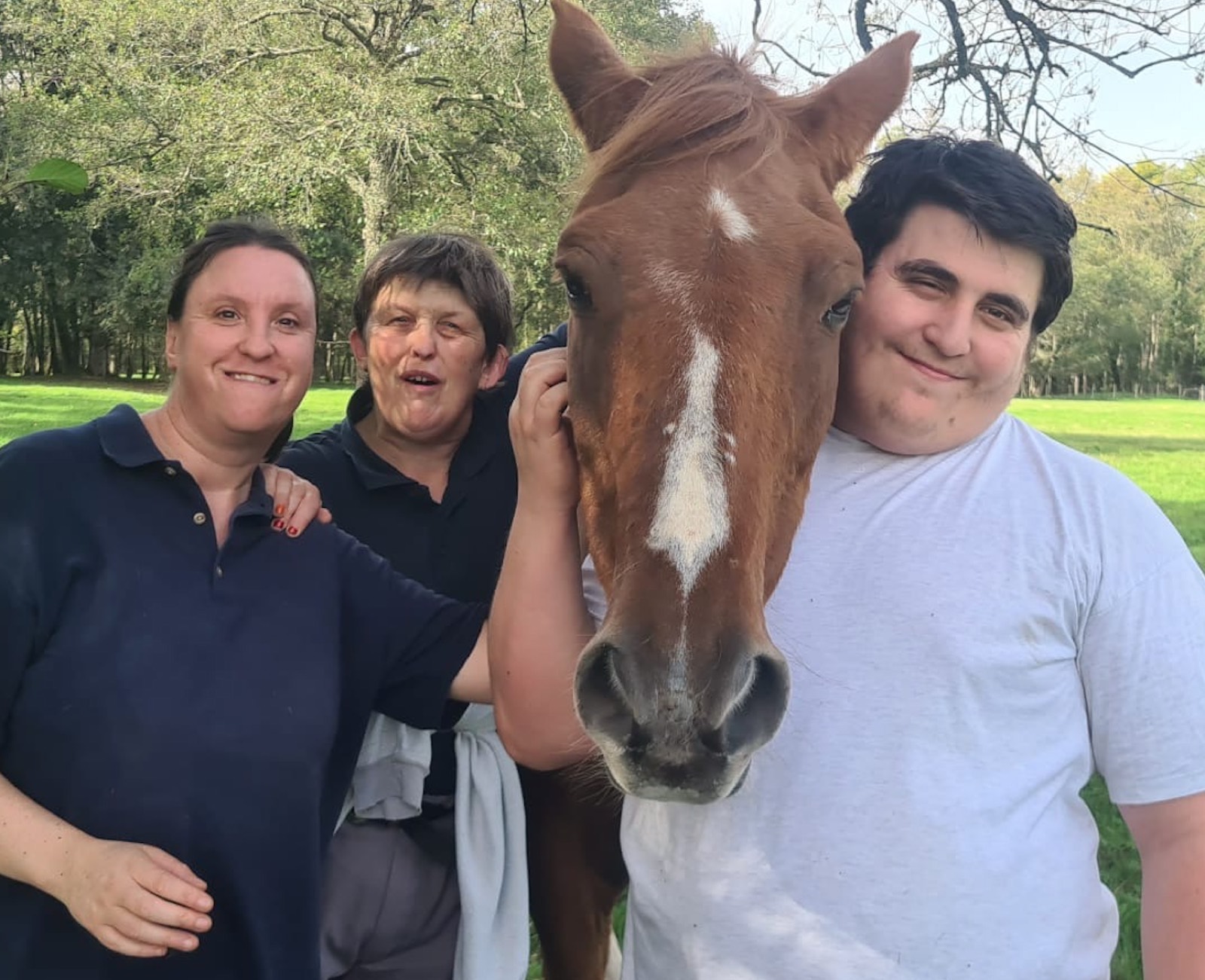 Adultes en situation de handicap avec un cheval